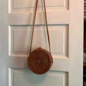 Boho straw purse